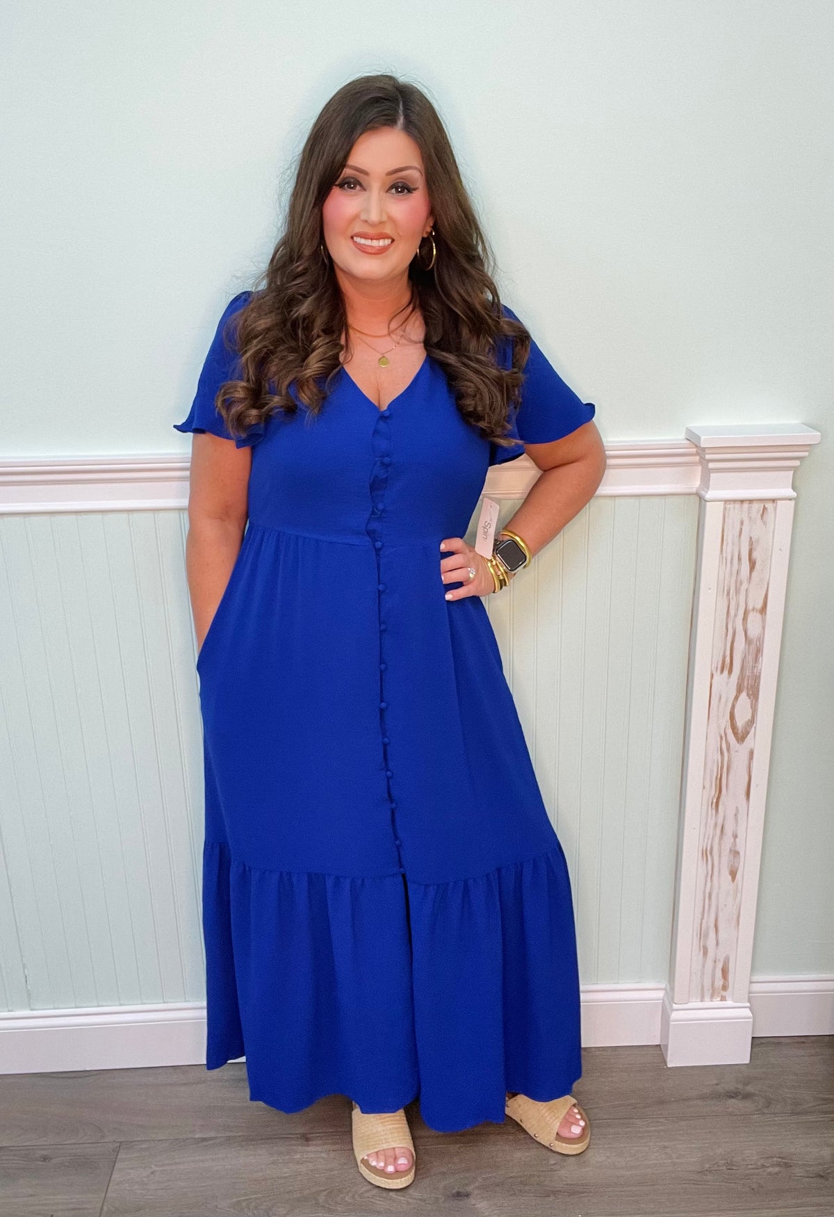 Melody Dress in Royal Blue plus