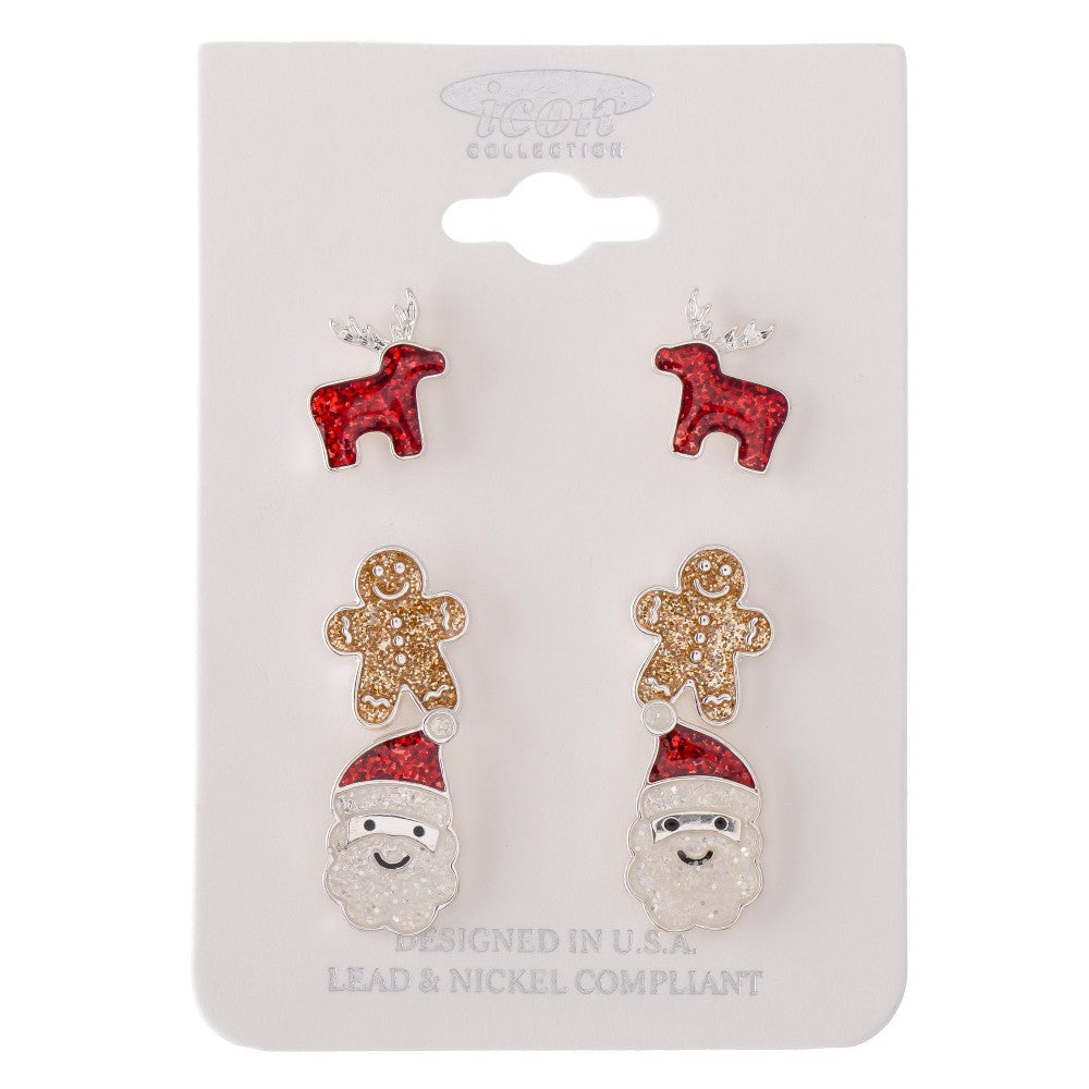 Christmas Trio Stud Set