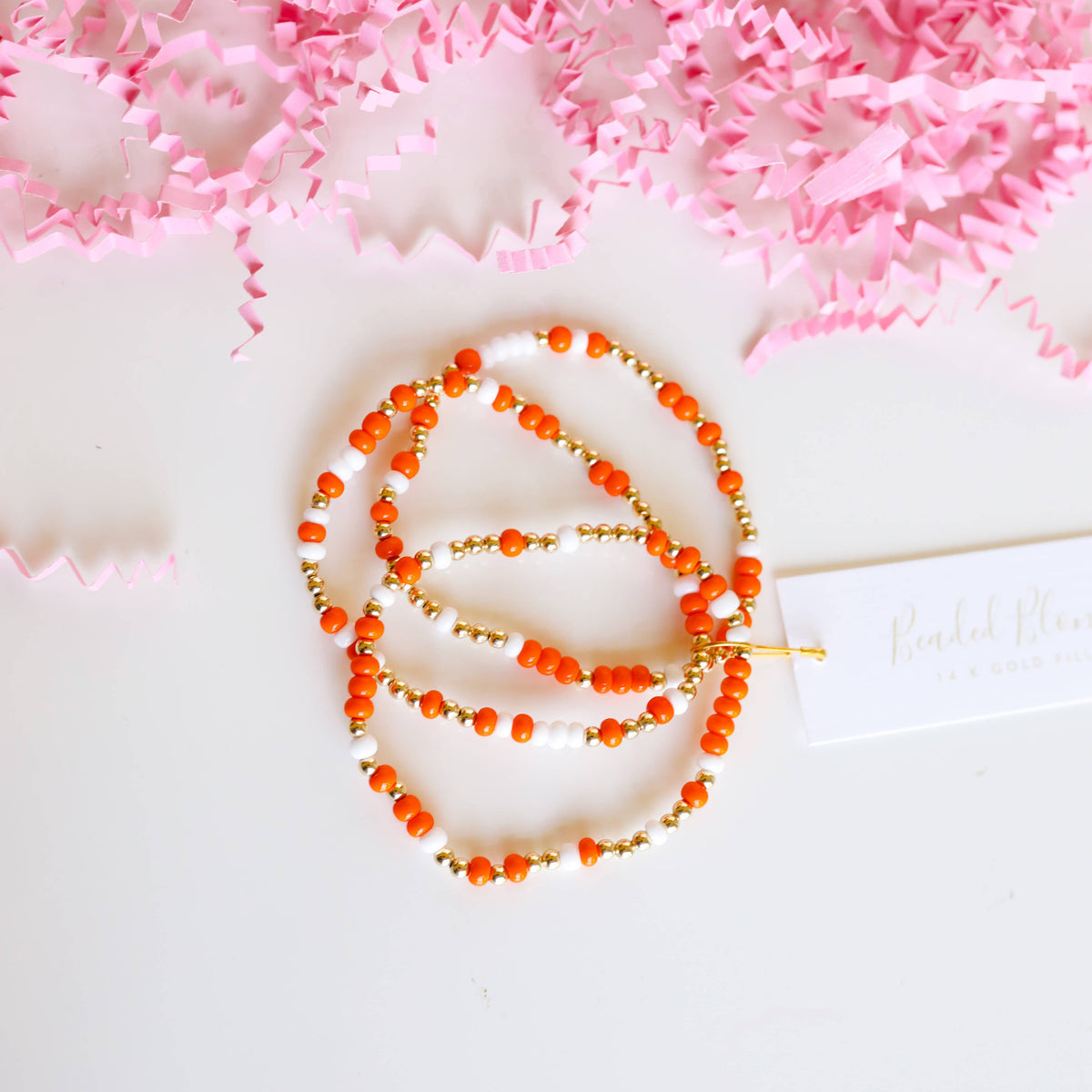 Orange & White Game Day Sprinkle: Petite 6.25 inch