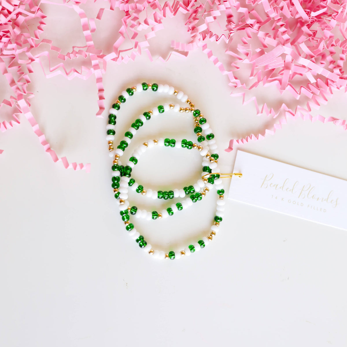 Green & White Game Day Sprinkle: Standard 6.75 inch