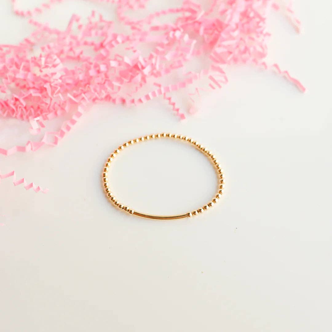 Bar Bracelet in Gold: Standard 6.75 inch