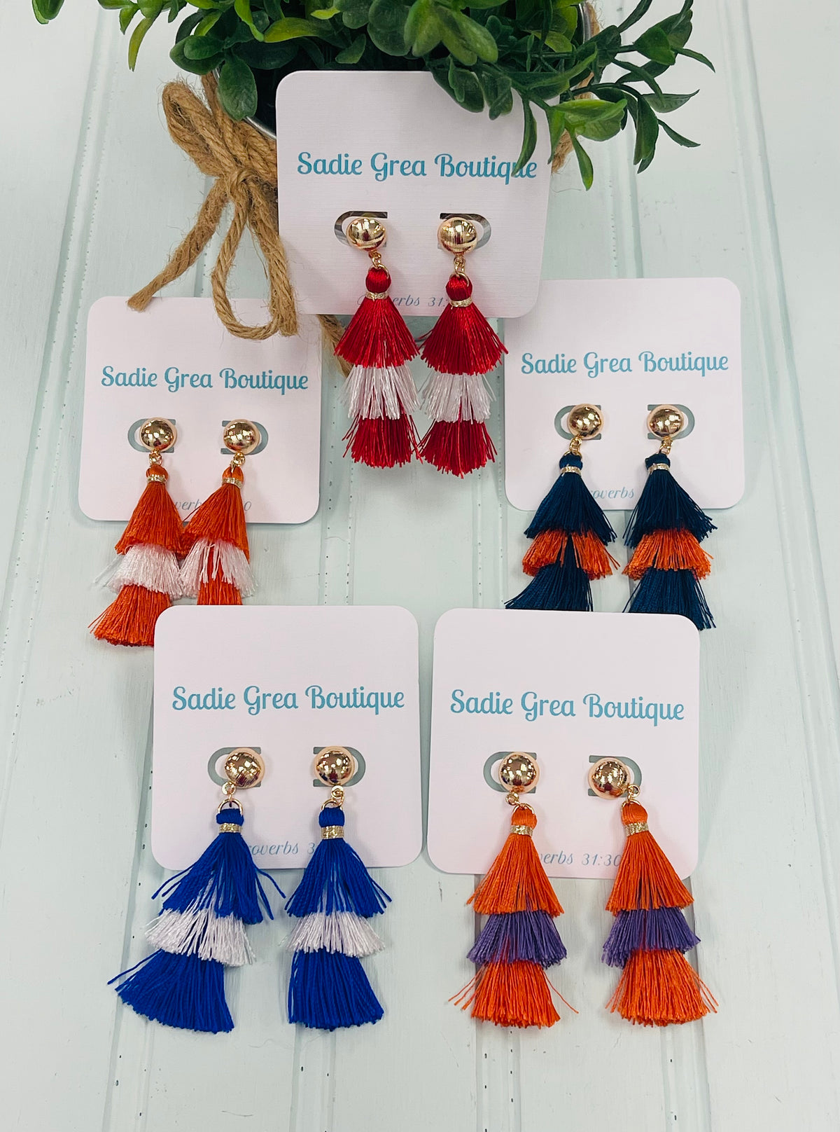 Game Day Tassel Earring