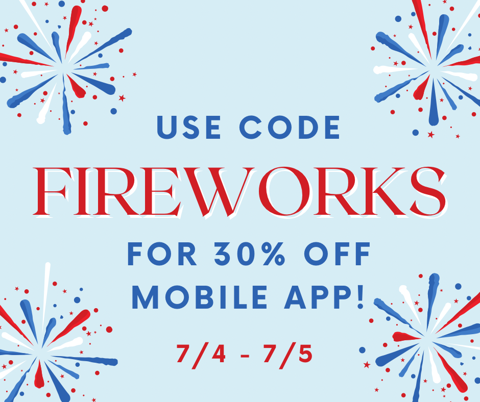 30% off mobile APP 7/4-7/5