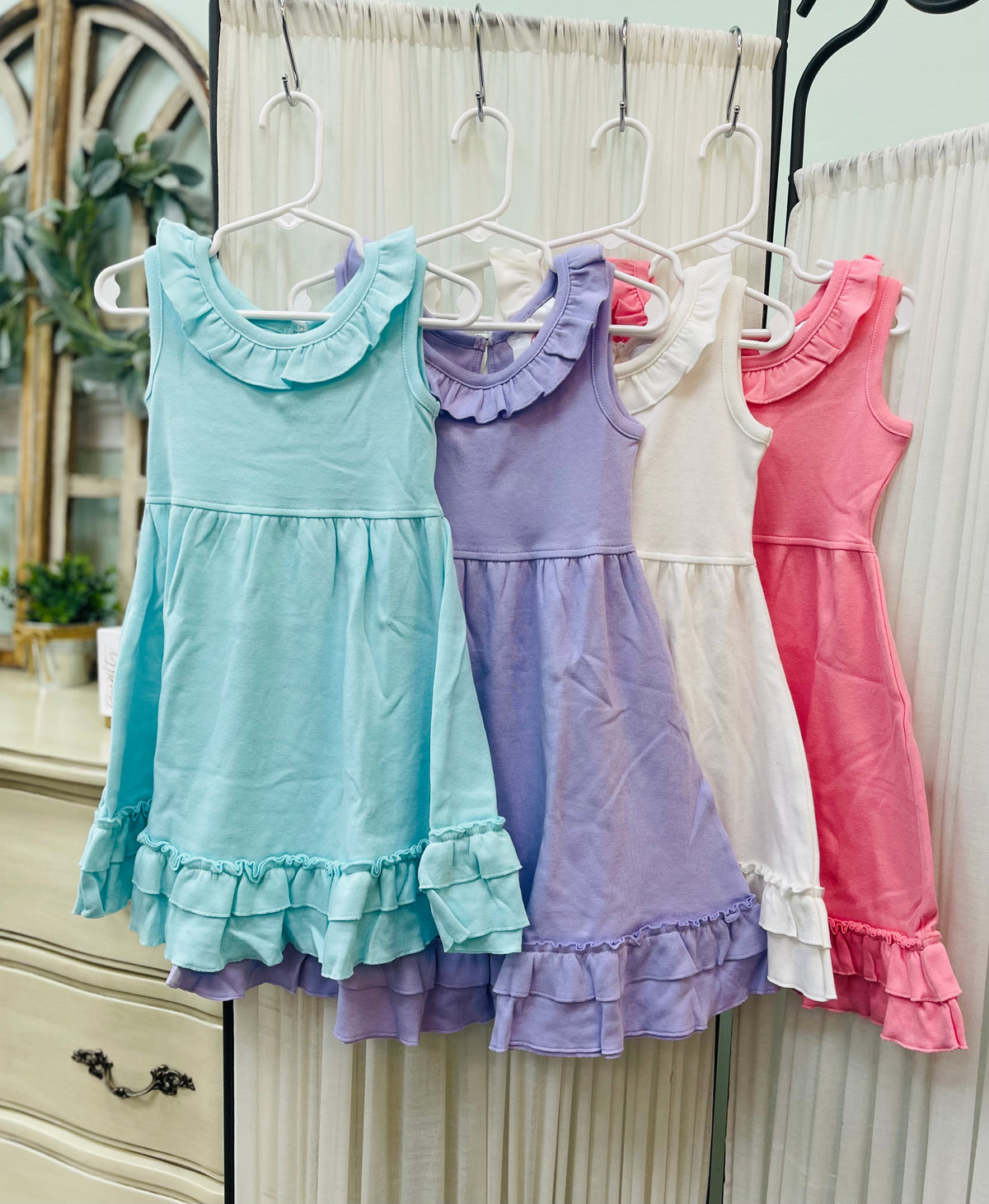 Ruffle Collar Dress Sleeveless