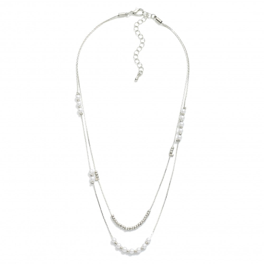 Renee Necklace in Silvertone