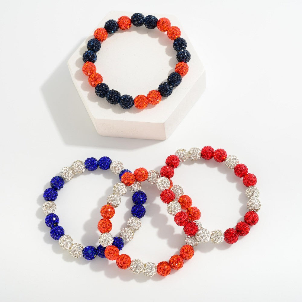 Game Day Rhinestone Bracelet