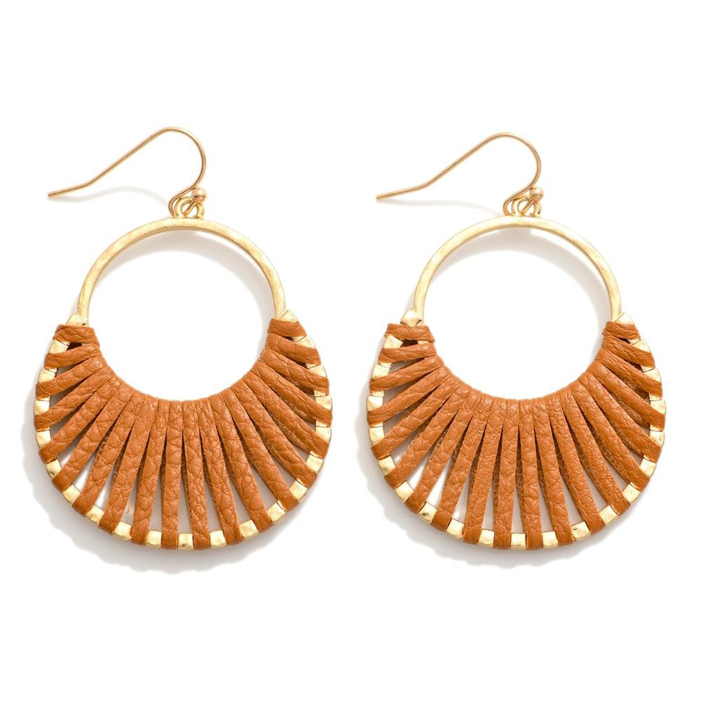 Woven Leather Earrings