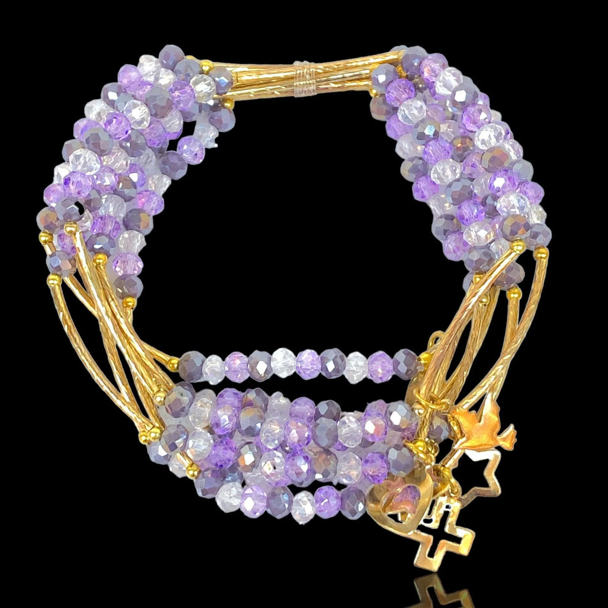 Keeley Bracelet Stack in Amethyst