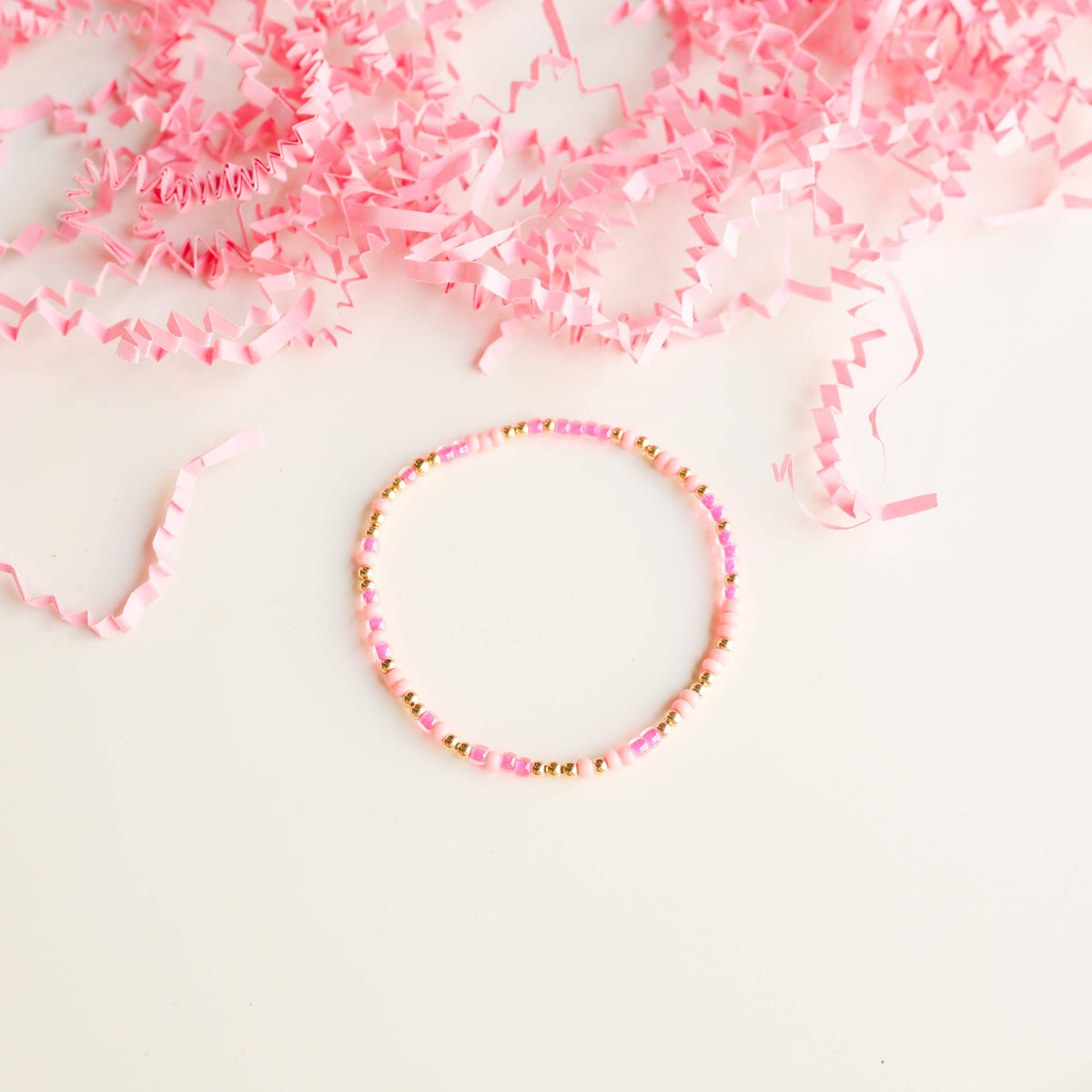 Pink Sprinkle Bracelet: Standard 6.75 inch