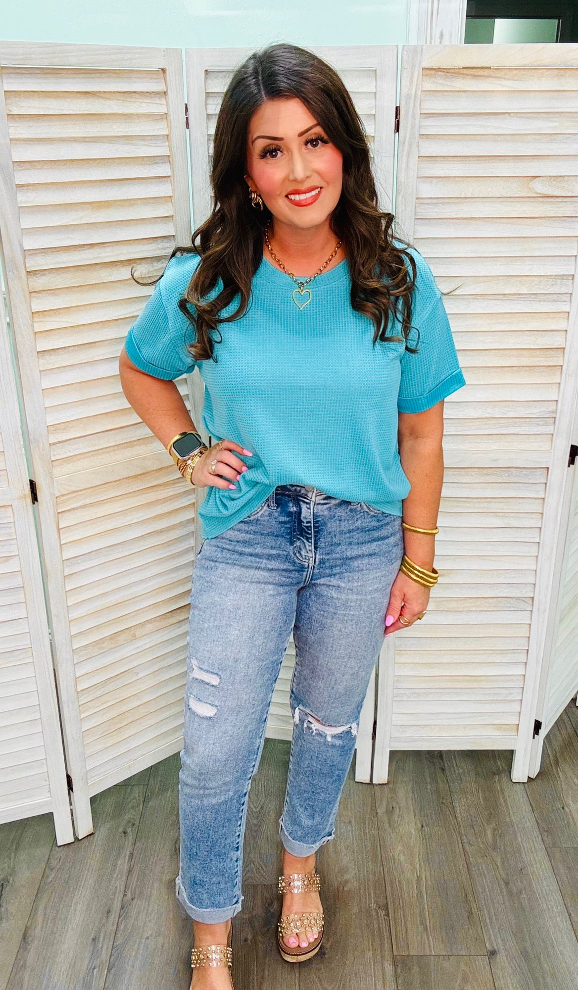 Cassidy Top in Teal