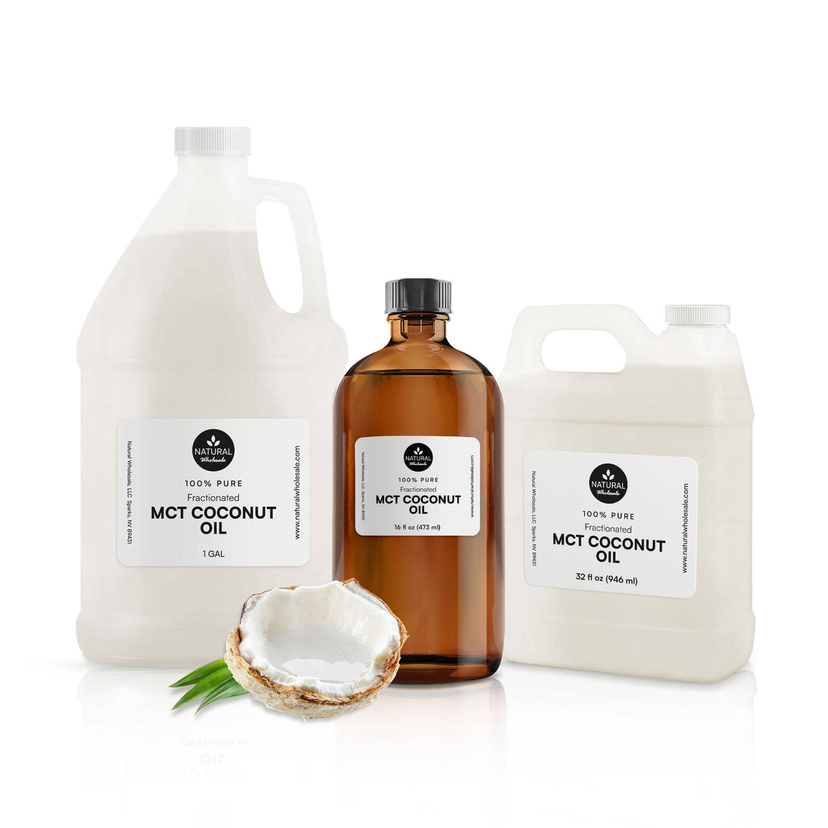 Coconut MCT Oil - 100% Pure Refined Oil: Plastic / 16oz