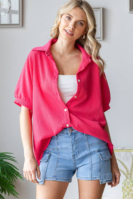 Hannah Top in Fuchsia