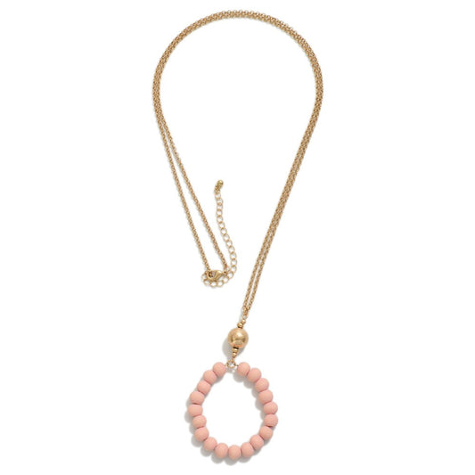 Di Circle Pendant in Light Pink