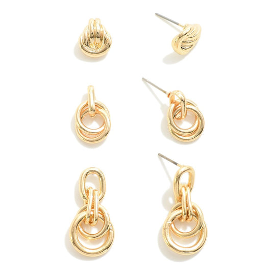Toni Trio Stud Earring Set