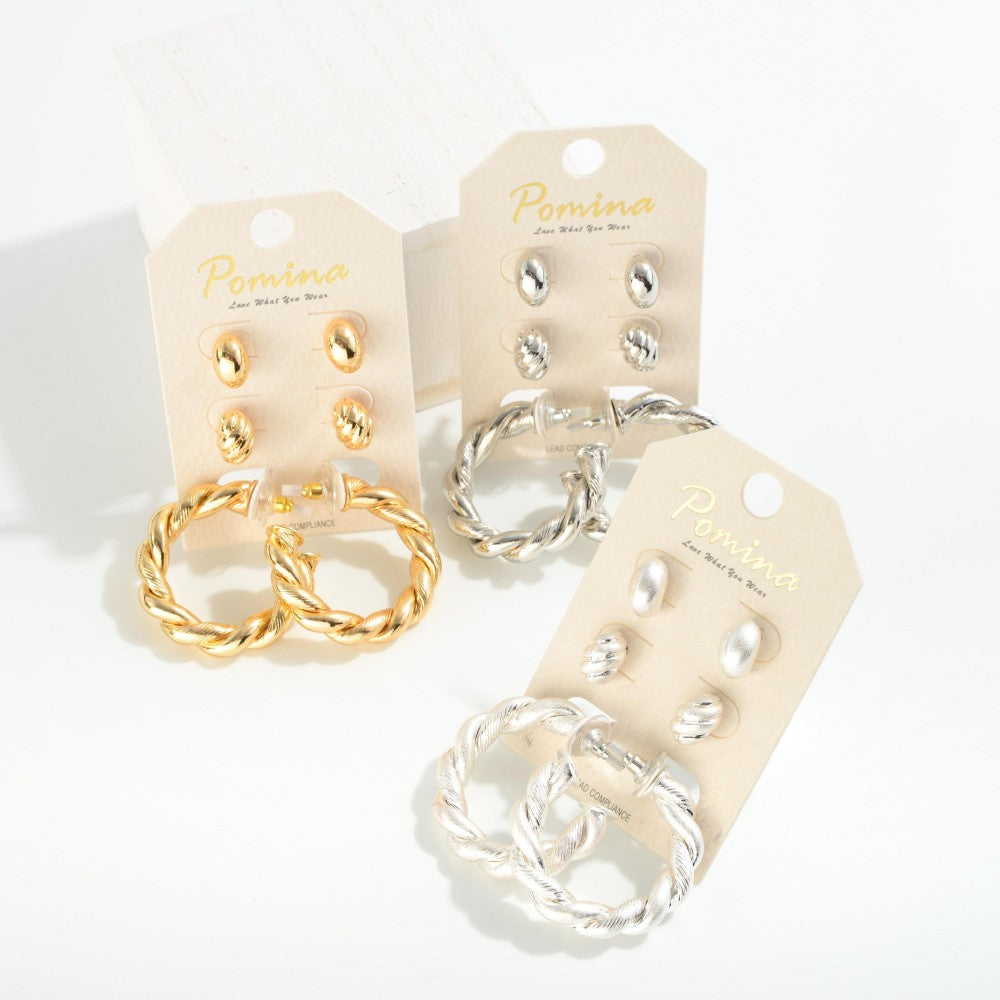 Sol Trio Earring Set