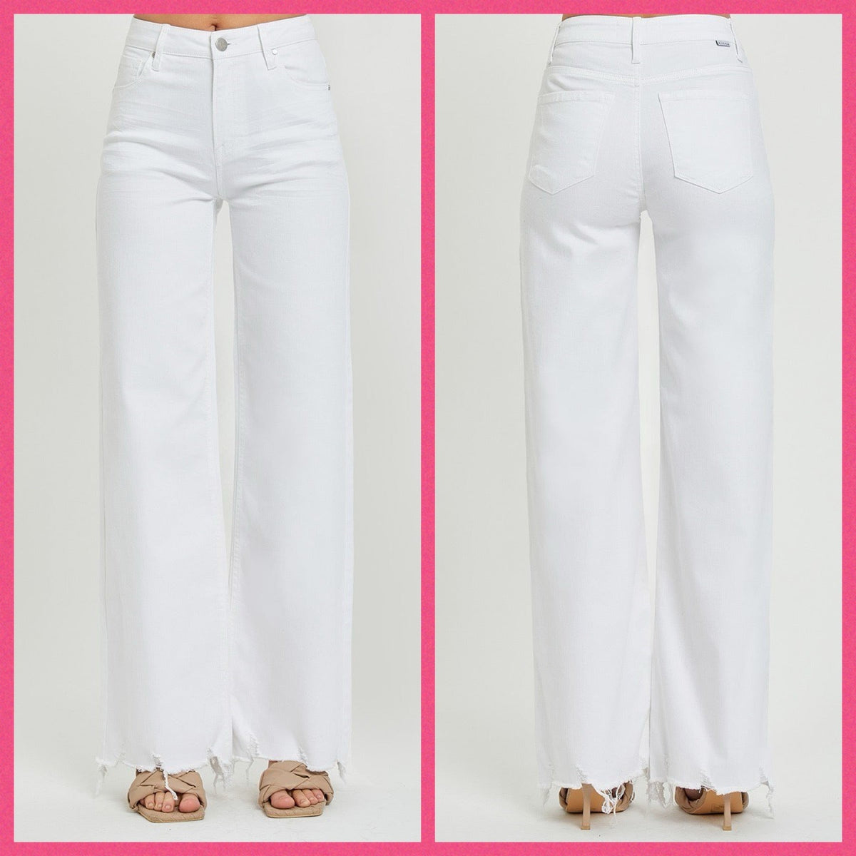 Eleana Wide Leg Jeans in White