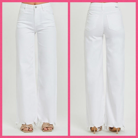 Eleana Wide Leg Jeans in White