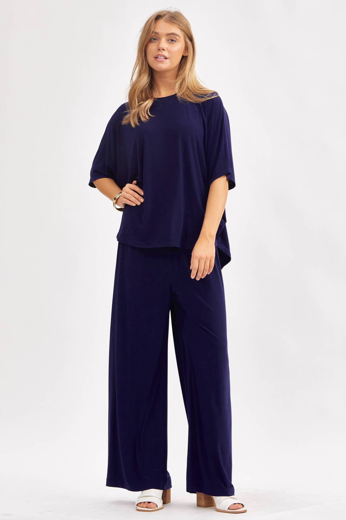 Dear Scarlett Flowy Set in Navy