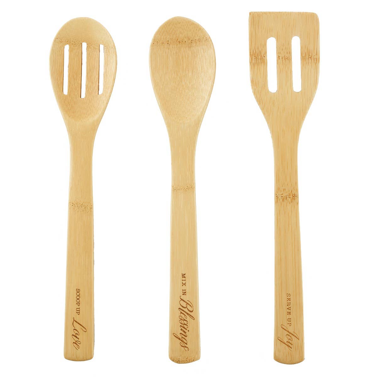 Love - Blessed - Joy Bamboo Spoons
