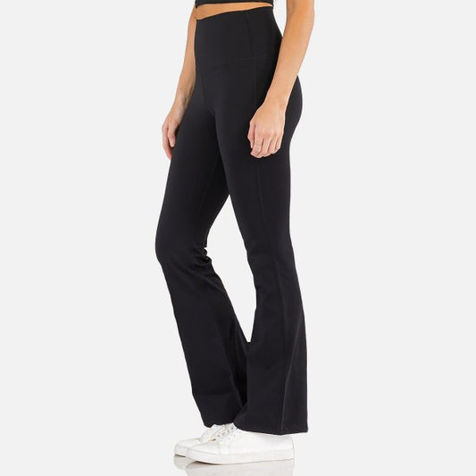 Yoga Flare Plus Pants in Black