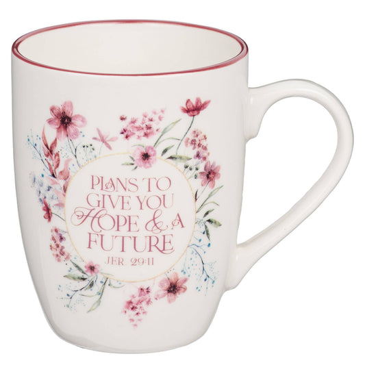 Mug Jer. 29:11 Maroon Wreath Plans to Give Hope