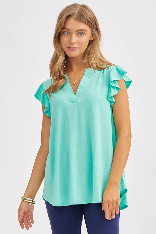 Alette Flutter Sleeve Top