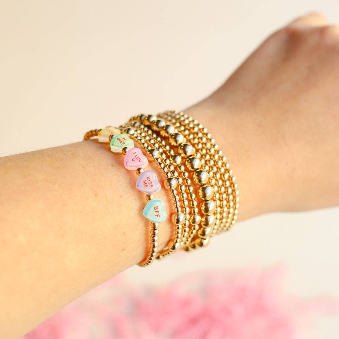 BFF BB Bead Bracelet (Kids Size): 6 inch (Age 6-10)