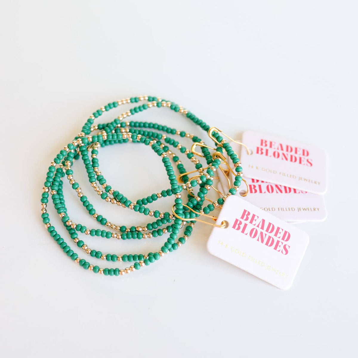Kelly Green Sprinkle Bracelet: Petite 6.25 inch