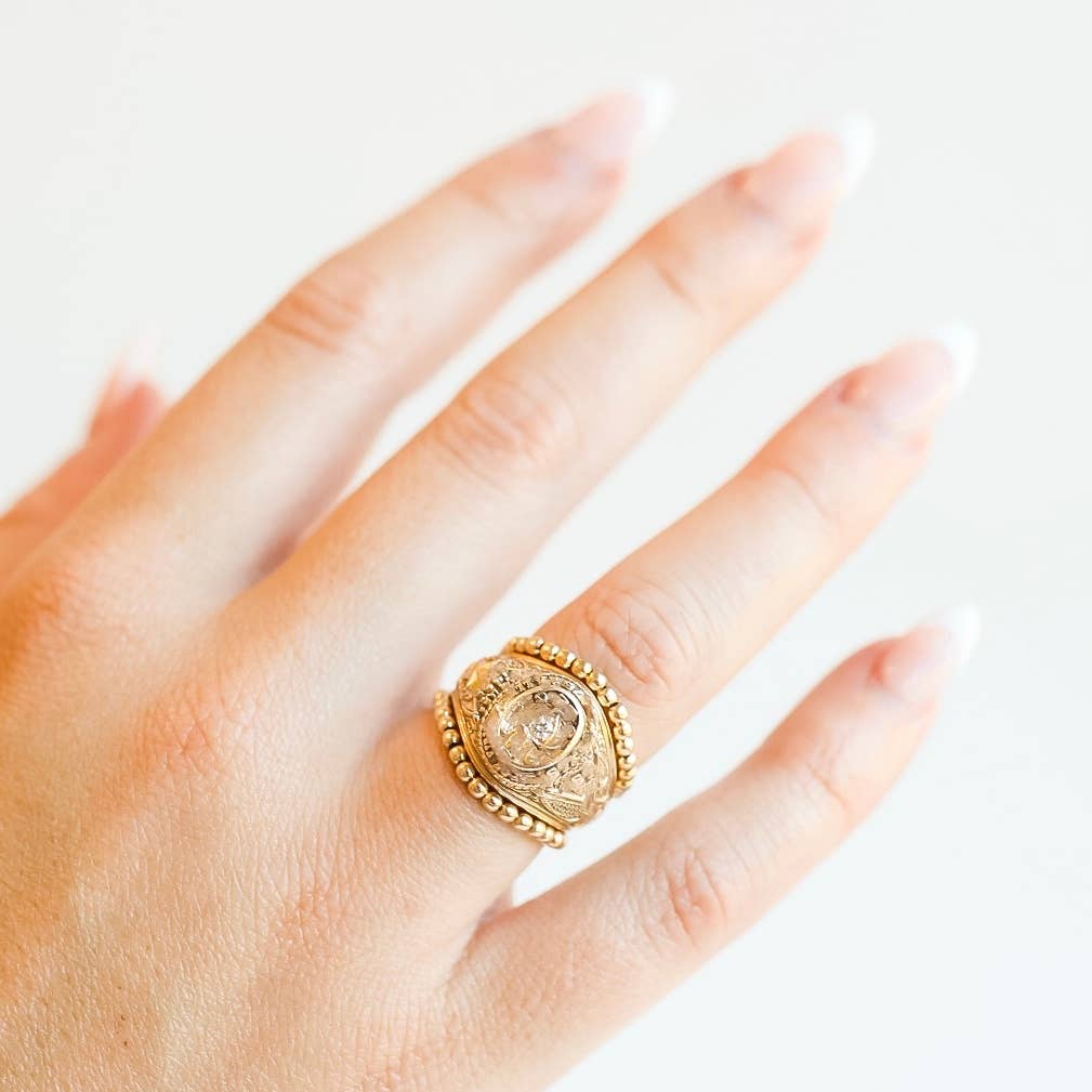 Lexi Beaded Band in Gold: 8-8.5