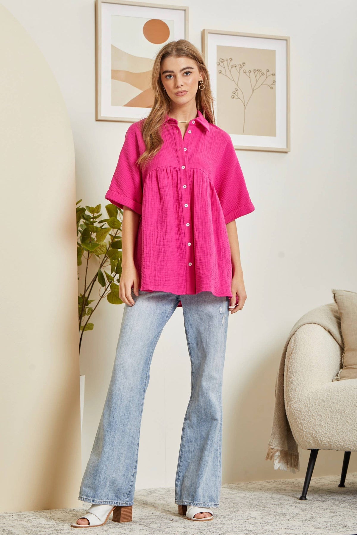 Constance Top in Pink