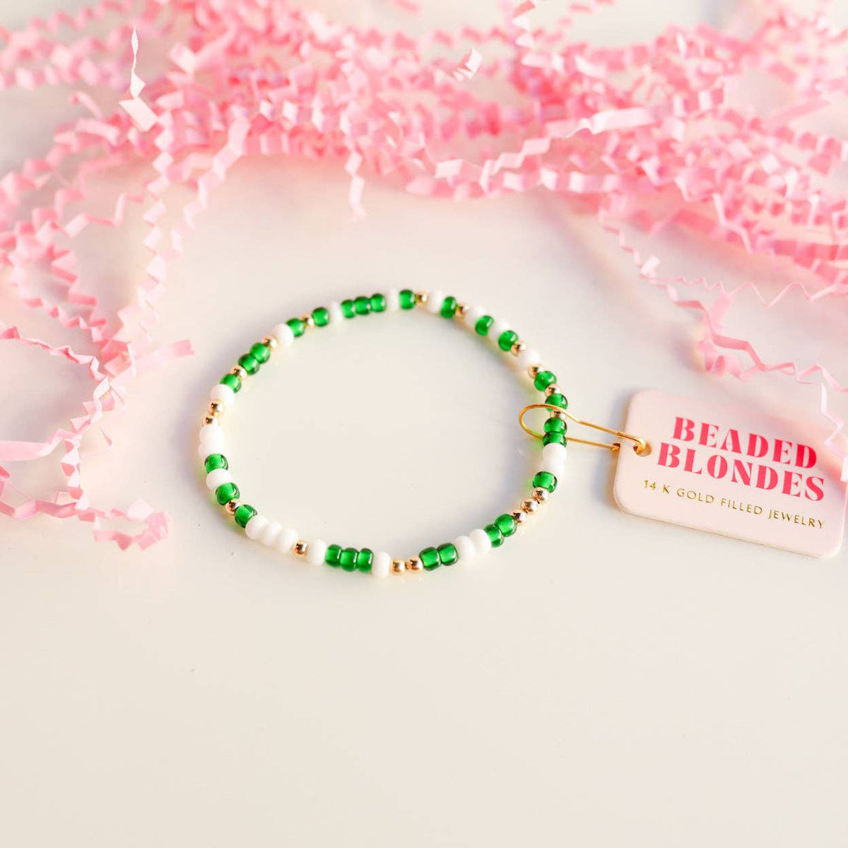 Green & White Game Day Sprinkle: Standard 6.75 inch