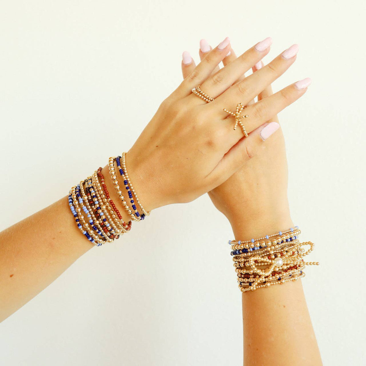 Denim Blues Sprinkle Bracelet: Petite 6.25 inch