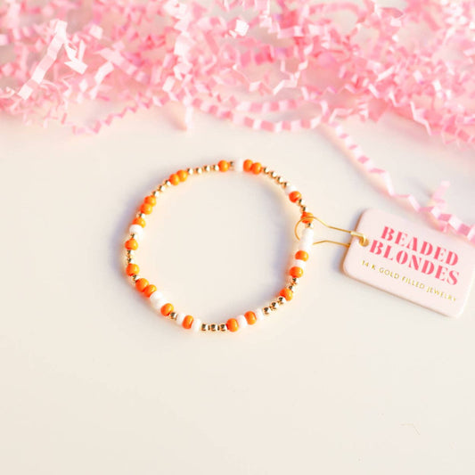 Orange & White Game Day Sprinkle: Petite 6.25 inch