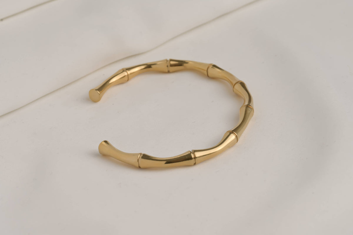 Molten Bangle Gold Cuff Bracelet - Waterproof Bold Cuffs -