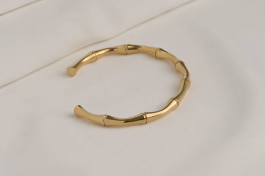 Molten Bangle Gold Cuff Bracelet - Waterproof Bold Cuffs -