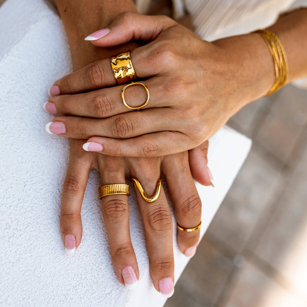 Ocean Ave Ring: Gold / 8