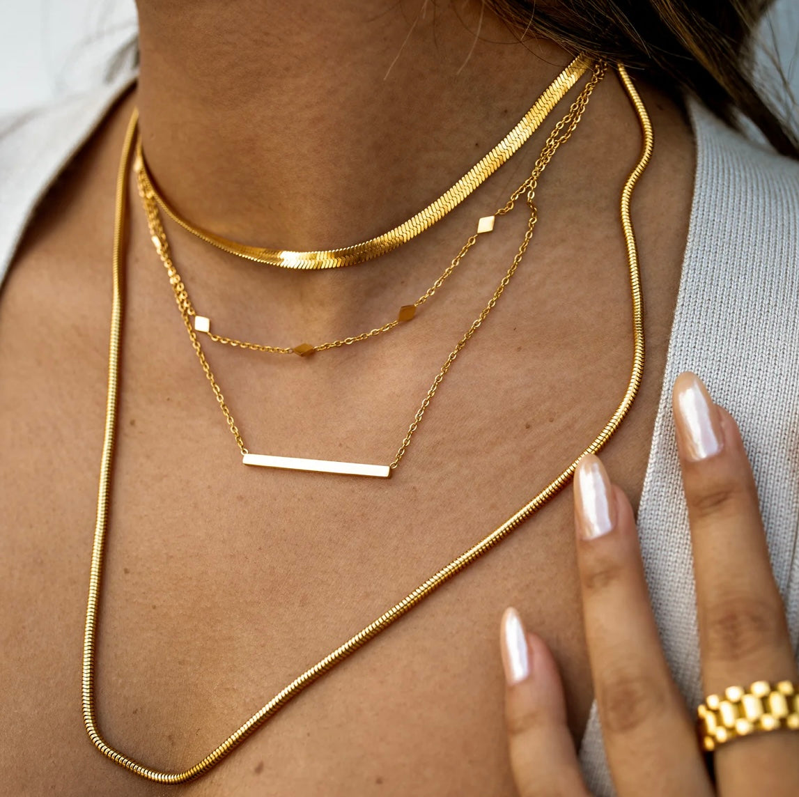 Harmony Bar Necklace 18K ALCO