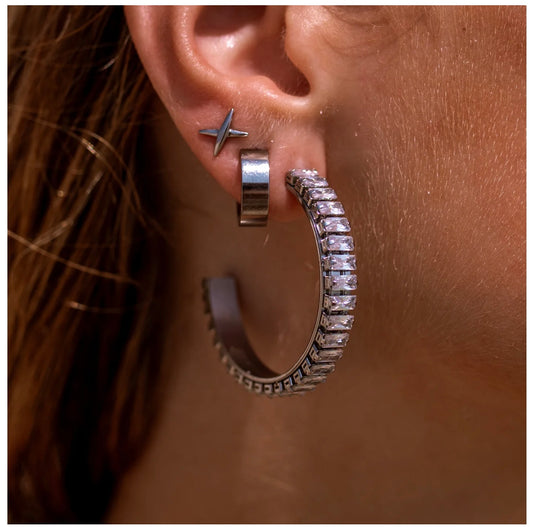 HBIC Large Hoops ALCO in Silver