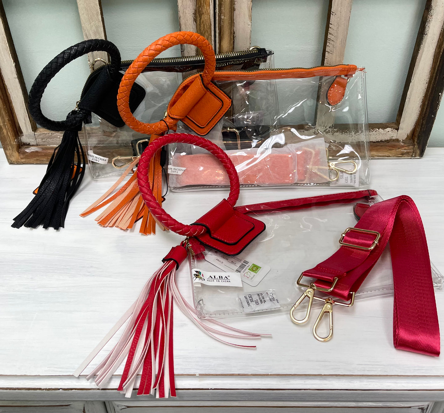 Clear Cuff Handle Wristlet