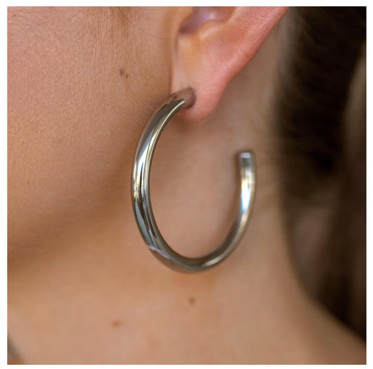 Emerald Coast Hoops in Silver ALCO