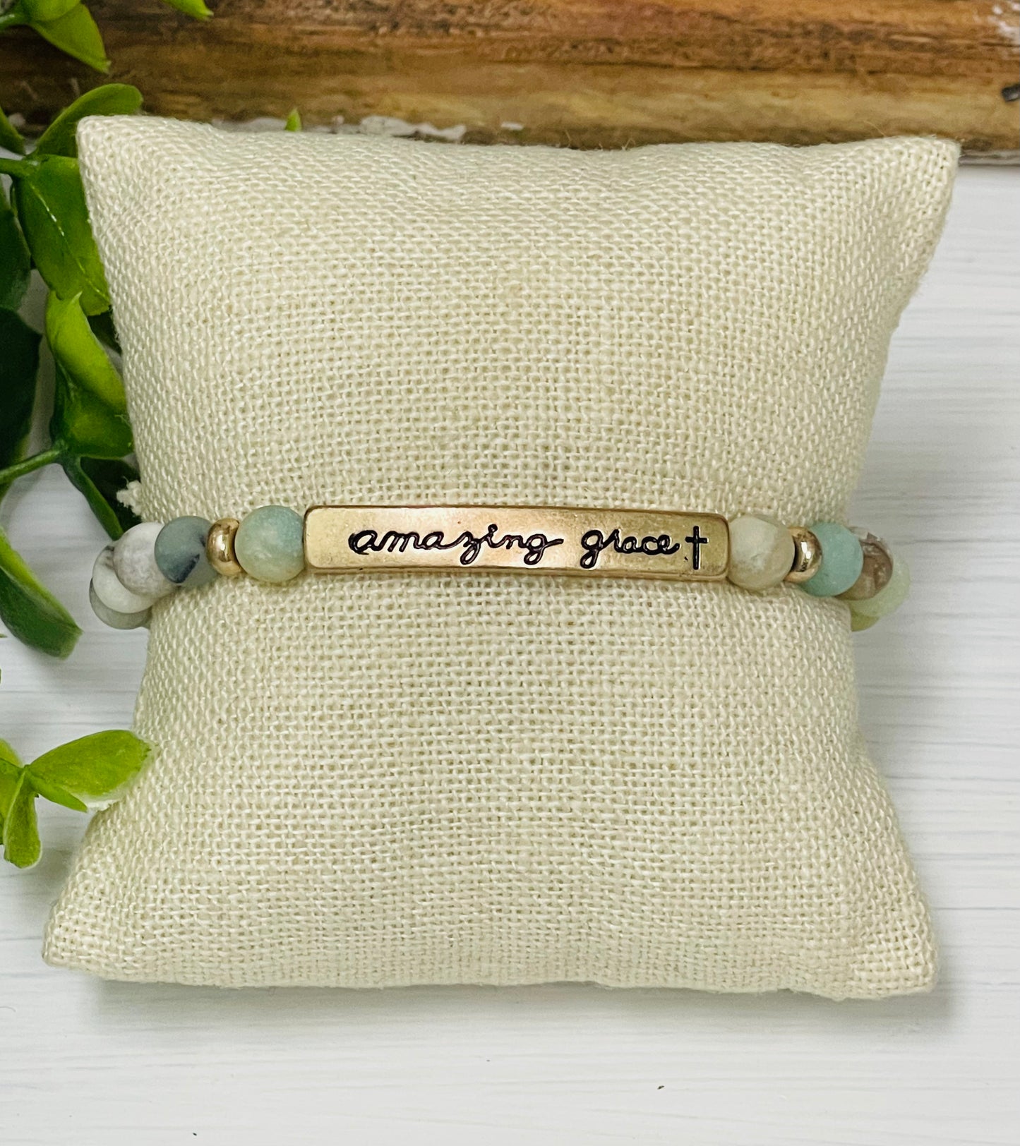 Message Bracelet in Amazonite