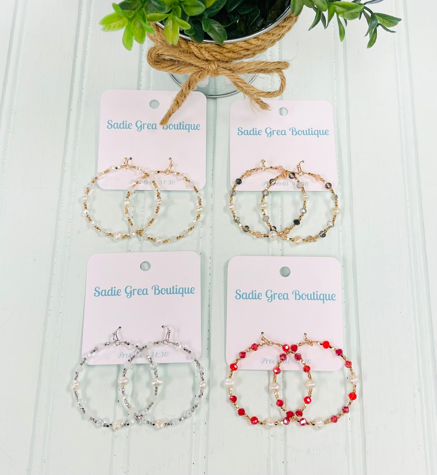 Bizzy Pearl Hoops
