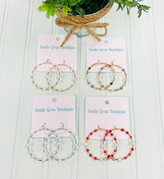 Bizzy Pearl Hoops