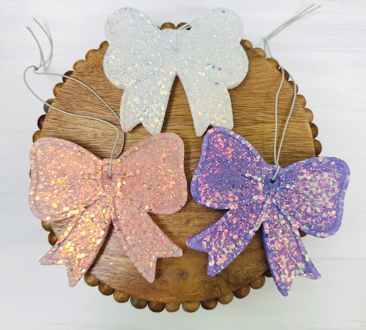 Glitter Bow Freshie