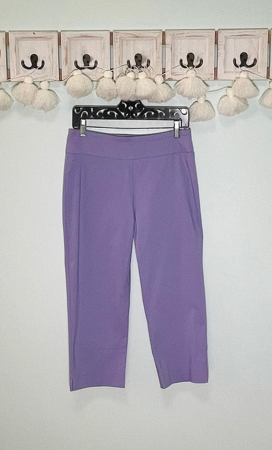 Eric Casual Capri Pants in Lavender