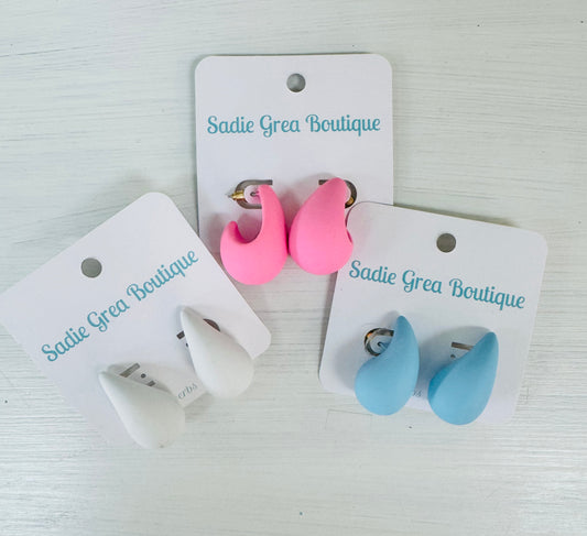 Huggie Teardrop Earrings