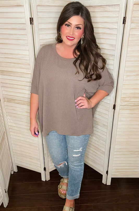 Laramie Poncho Top in Mocha