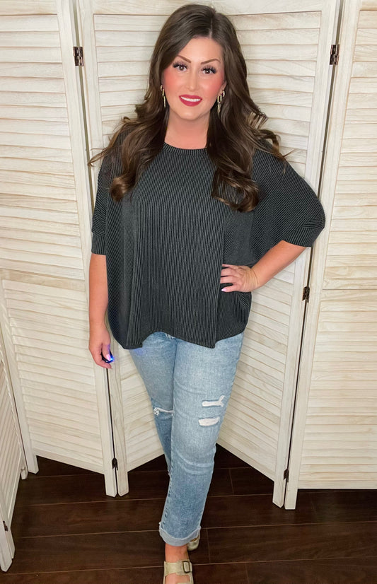 Laramie Poncho Top in Black