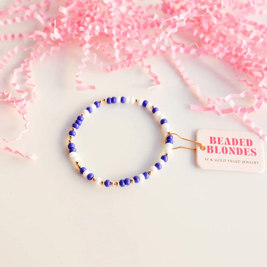 Navy Blue & White Game Day Sprinkle: Petite 6.25 inch