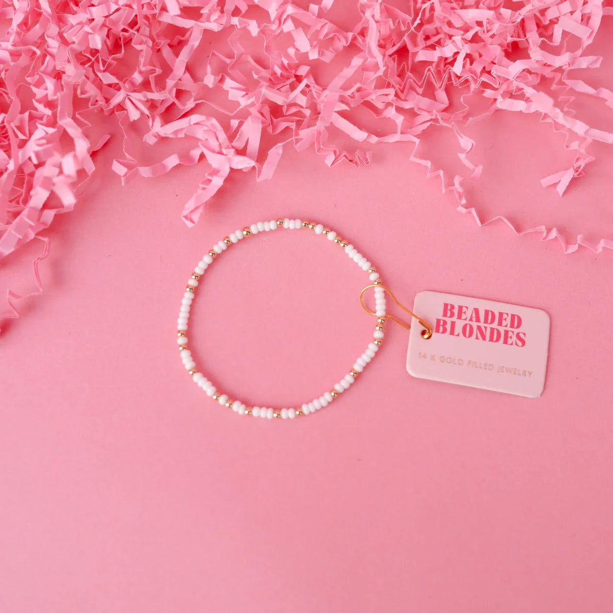 White Sprinkle Bracelet: Petite 6.25 inch